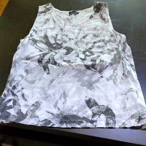 Monochrome Floral Women's Tank Top